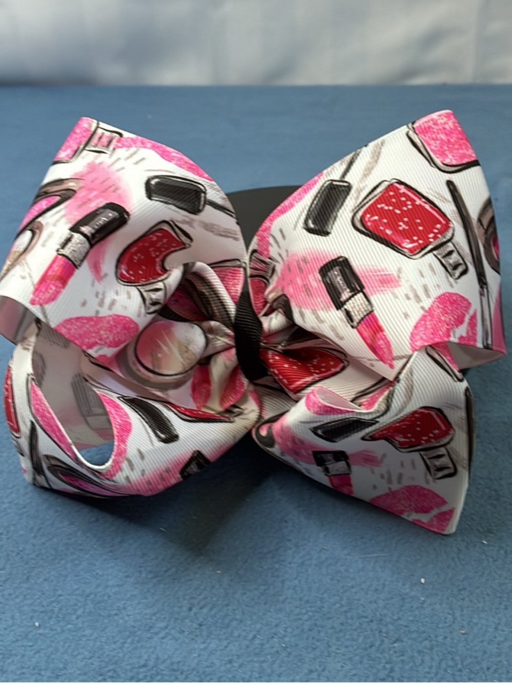 Pink Beauty Print Hair Bow Clip - Women Accessories